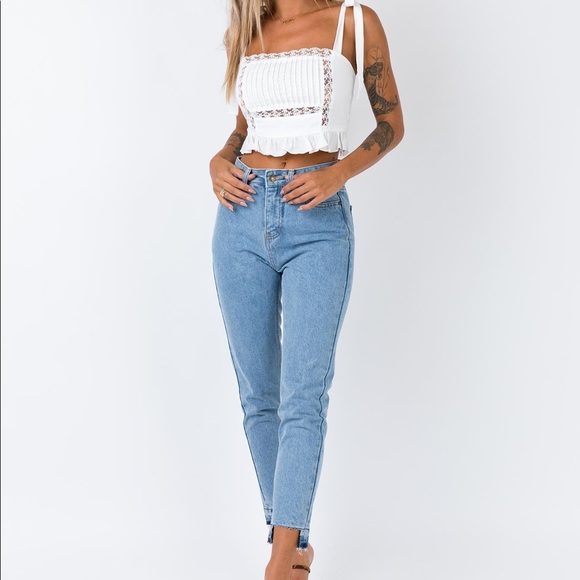 Princess Polly Pants - High Waisted Mom Jeans